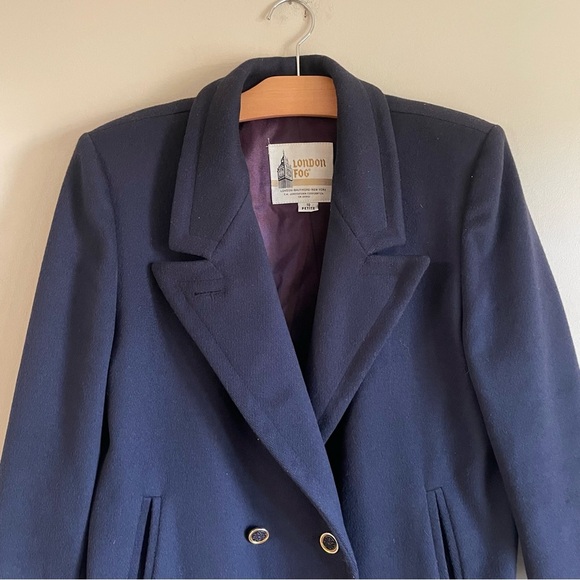 100% Wool Navy Coat - Picture 3 of 11